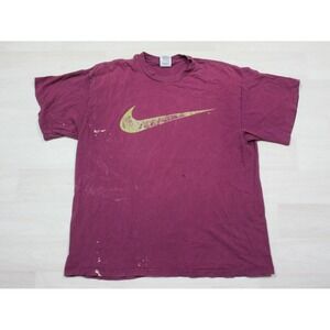 Vintage Florida State Nike Center Swoosh Front Logo T-Shirt USA Made Men's (L)